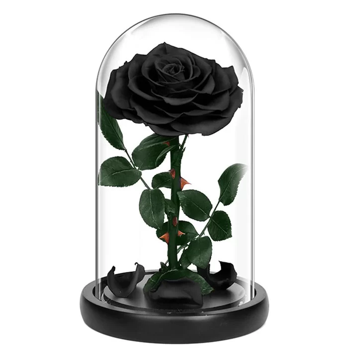 Eстествена вечна роза в стъкленица